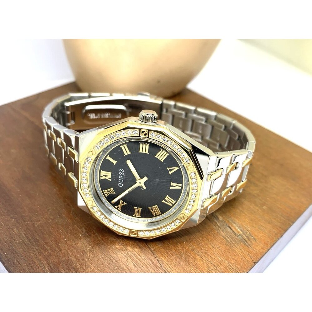 Guess Womens Watch GW0770L4 Quartz Black Dial Gemmed 2-Tone Stainless Steel 36mm - Picture 8 of 14